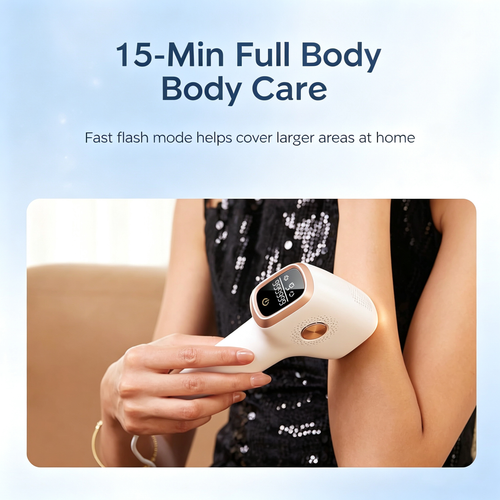 Ice Cooling Hair Removal Device – Painless At-Home Laser Epilator with 999,999 Flashes, Sapphire Cooling Tech for Full Body & Sensitive Skin